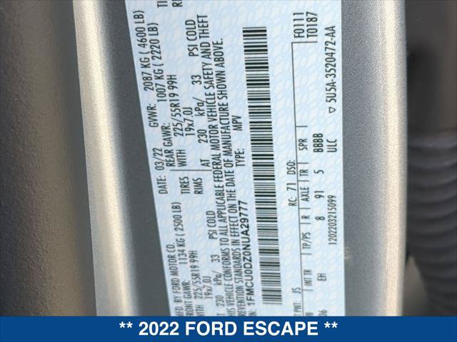 Certified 2022 Ford Escape Titanium FWD image 24