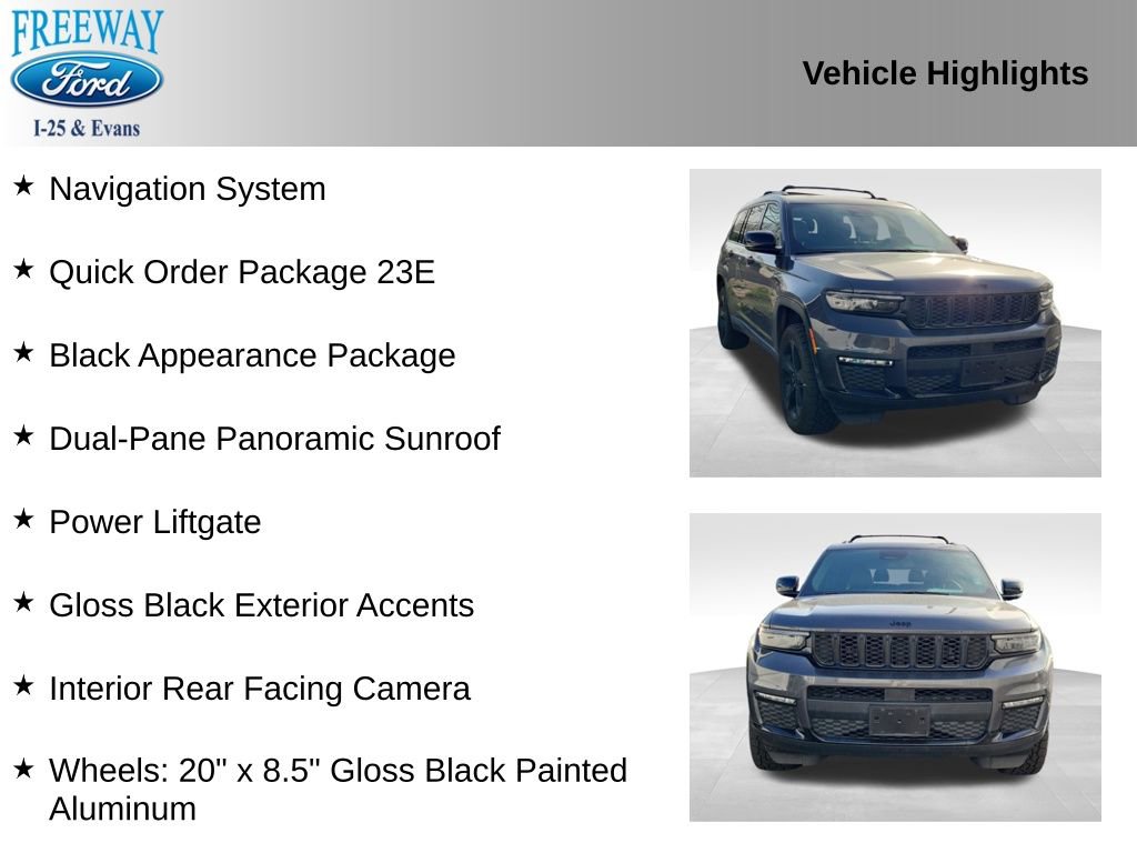 Used 2024 Jeep Grand Cherokee L Limited w/ Black Appearance Package AWD/4WD image 3