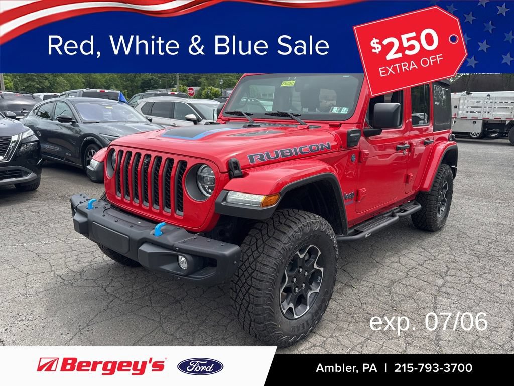 Used 2021 Jeep Wrangler Unlimited Rubicon 4xe w/ Steel Bumper Group