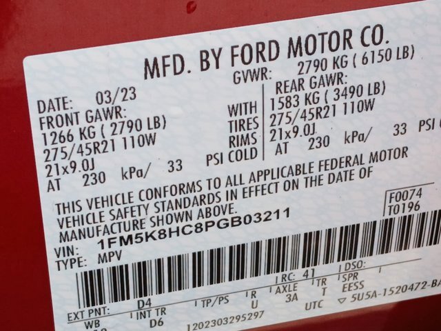 Certified 2023 Ford Explorer Platinum w/ Technology Package AWD/4WD image 19