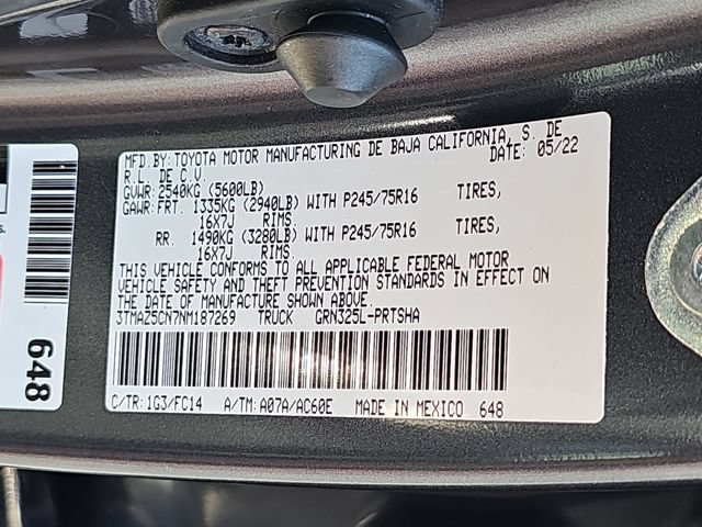 Used 2022 Toyota Tacoma SR5 w/ Technology Package RWD image 33