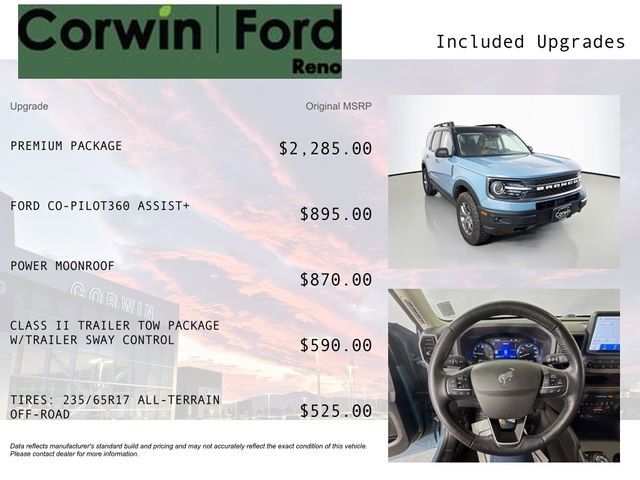 Certified 2022 Ford Bronco Sport Badlands w/ Premium Package AWD/4WD image 3
