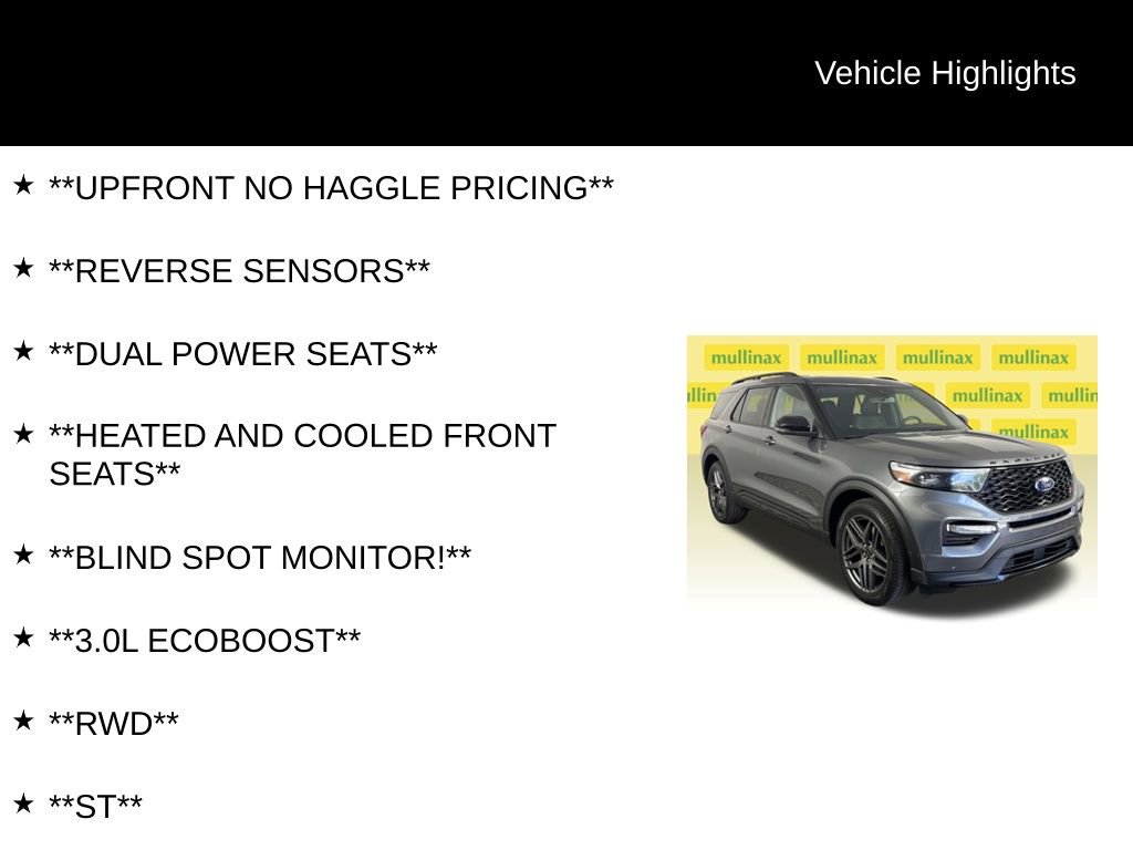 Certified 2023 Ford Explorer ST w/ Equipment Group 401A RWD image 12