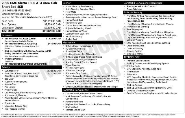 Used 2025 GMC Sierra 1500 AT4 w/ Technology Package AWD/4WD image 28