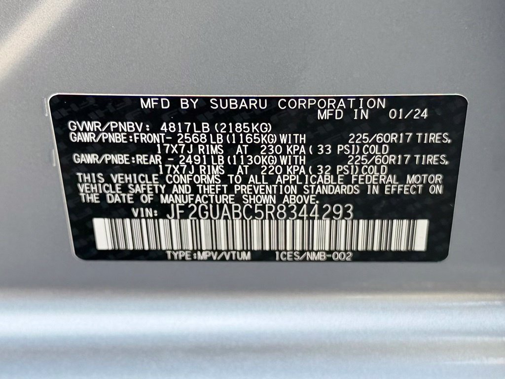 Used 2024 Subaru Crosstrek 2.0i w/ Popular Package #1A AWD/4WD image 30