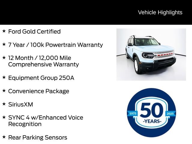 Certified 2025 Ford Bronco Sport Heritage w/ Convenience Package AWD/4WD image 6