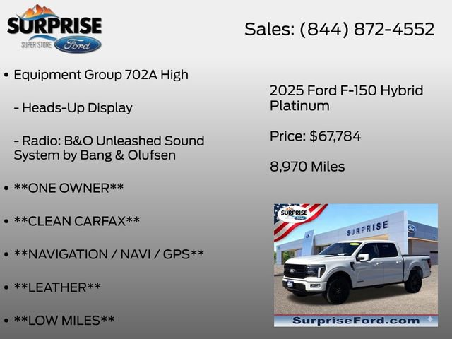 Certified 2025 Ford F150 Platinum w/ Equipment Group 702A High AWD/4WD image 12