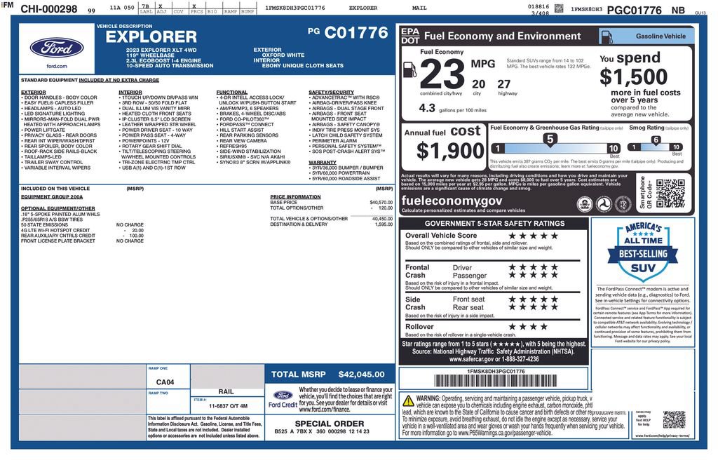 Certified 2023 Ford Explorer XLT AWD/4WD image 58