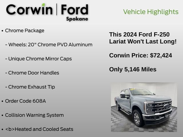 Certified 2024 Ford F250 Lariat w/ Chrome Package image 6