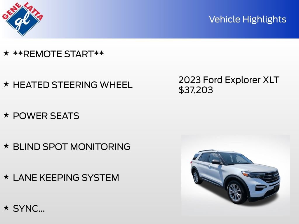 Certified 2023 Ford Explorer XLT w/ Equipment Group 202A AWD/4WD image 36