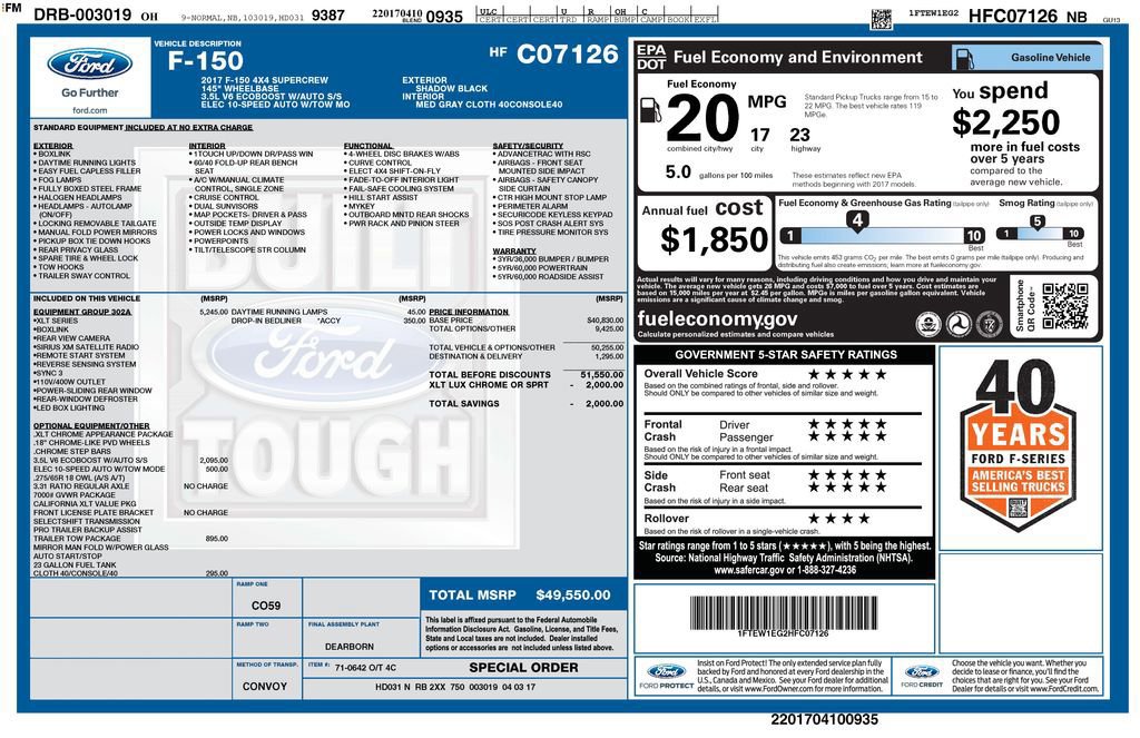 Certified 2017 Ford F150 XLT w/ Equipment Group 302A Luxury image 8