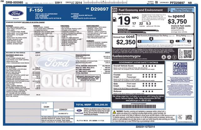 Certified 2023 Ford F150 XLT w/ Equipment Group 301A Mid image 36