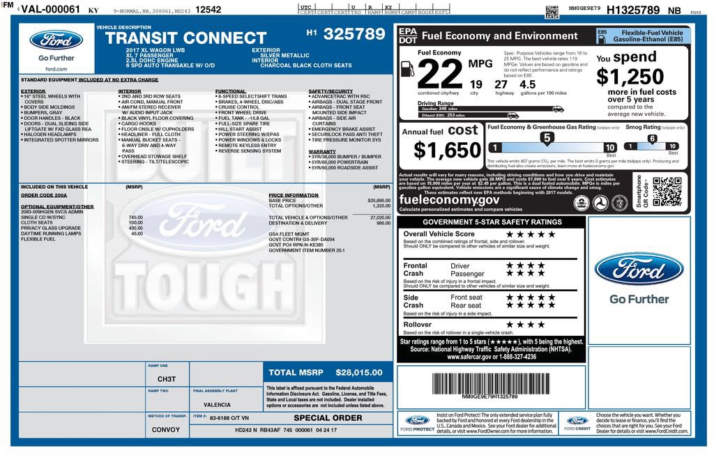 Certified 2017 Ford Transit Connect XL FWD image 27