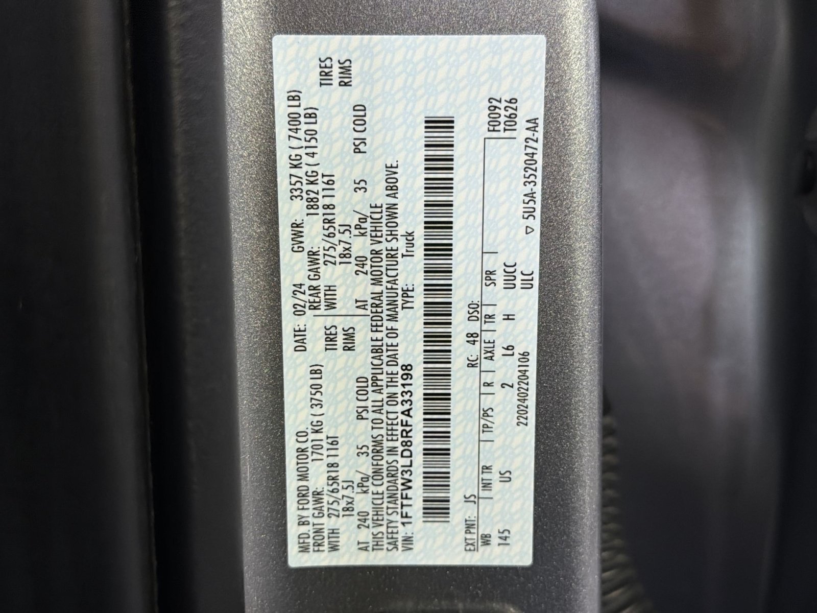 Certified 2024 Ford F150 XLT w/ Equipment Group 302A MID AWD/4WD image 39