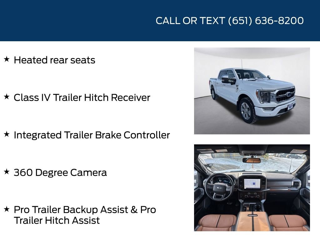 Certified 2023 Ford F150 Platinum w/ Equipment Group 701A High AWD/4WD image 20