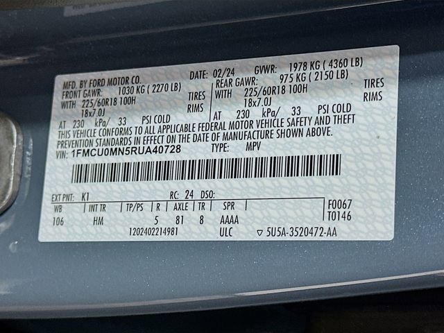 Certified 2024 Ford Escape ST-Line w/ Tech Pack #1 image 25