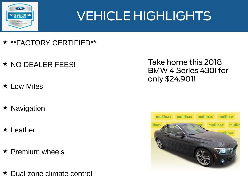 Used 2018 BMW 430i Convertible RWD image 12