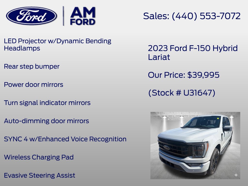 Certified 2023 Ford F150 Lariat w/ Equipment Group 502A High AWD/4WD image 39