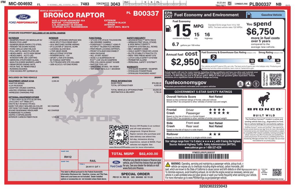 Certified 2023 Ford Bronco Raptor AWD/4WD image 22