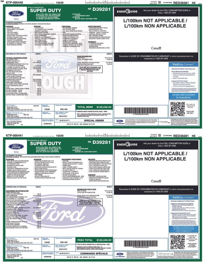 Certified 2024 Ford F350 Platinum AWD/4WD image 12