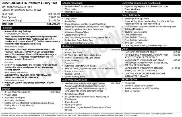 Used 2022 Cadillac XT5 Premium Luxury image 45