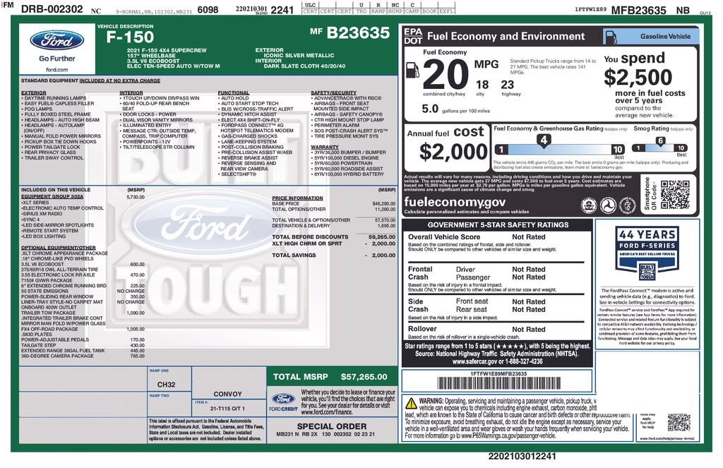 Certified 2021 Ford F150 XLT w/ Equipment Group 302A High AWD/4WD image 17