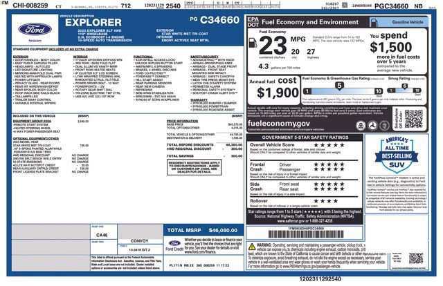 Certified 2023 Ford Explorer XLT w/ Equipment Group 202A image 7
