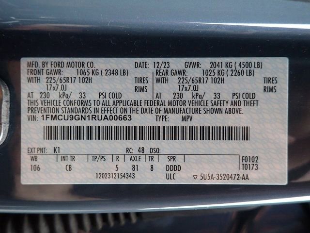 Certified 2024 Ford Escape Active w/ Tech Pack #1 AWD/4WD image 22
