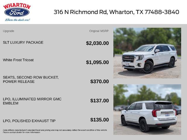 Used 2022 GMC Yukon SLT w/ SLT Luxury Package AWD/4WD image 2