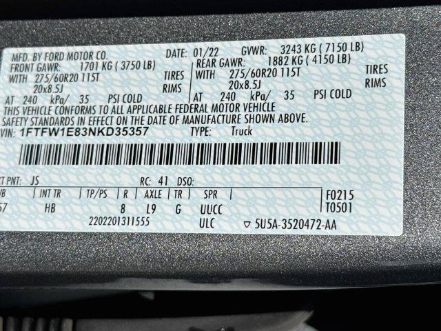 Certified 2022 Ford F150 Lariat w/ Equipment Group 502A High AWD/4WD image 24