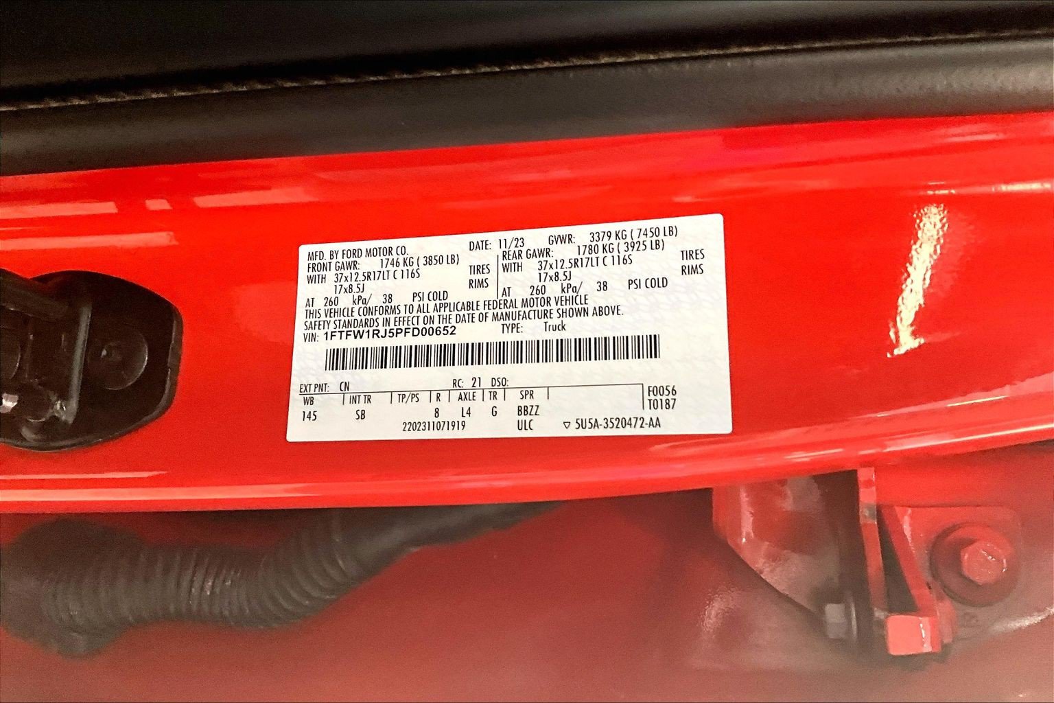 Certified 2023 Ford F150 Raptor w/ Equipment Group 802A Raptor R AWD/4WD image 36