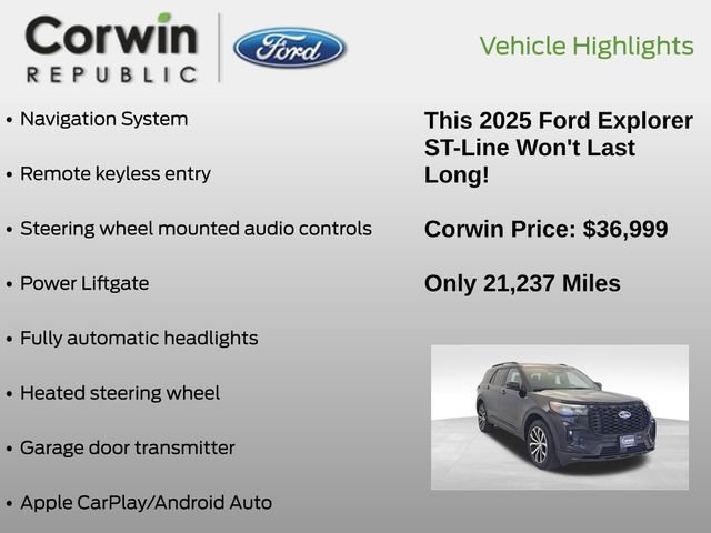Certified 2025 Ford Explorer ST-Line image 10