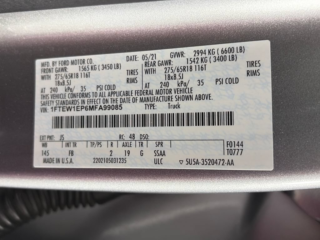 Certified 2021 Ford F150 XLT w/ Equipment Group 302A High AWD/4WD image 9