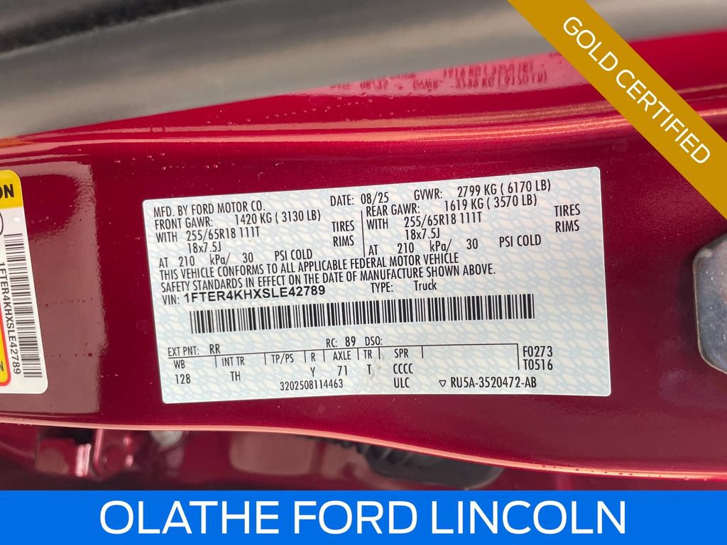 Certified 2025 Ford Ranger Lariat w/ Advanced Towing Package AWD/4WD image 15
