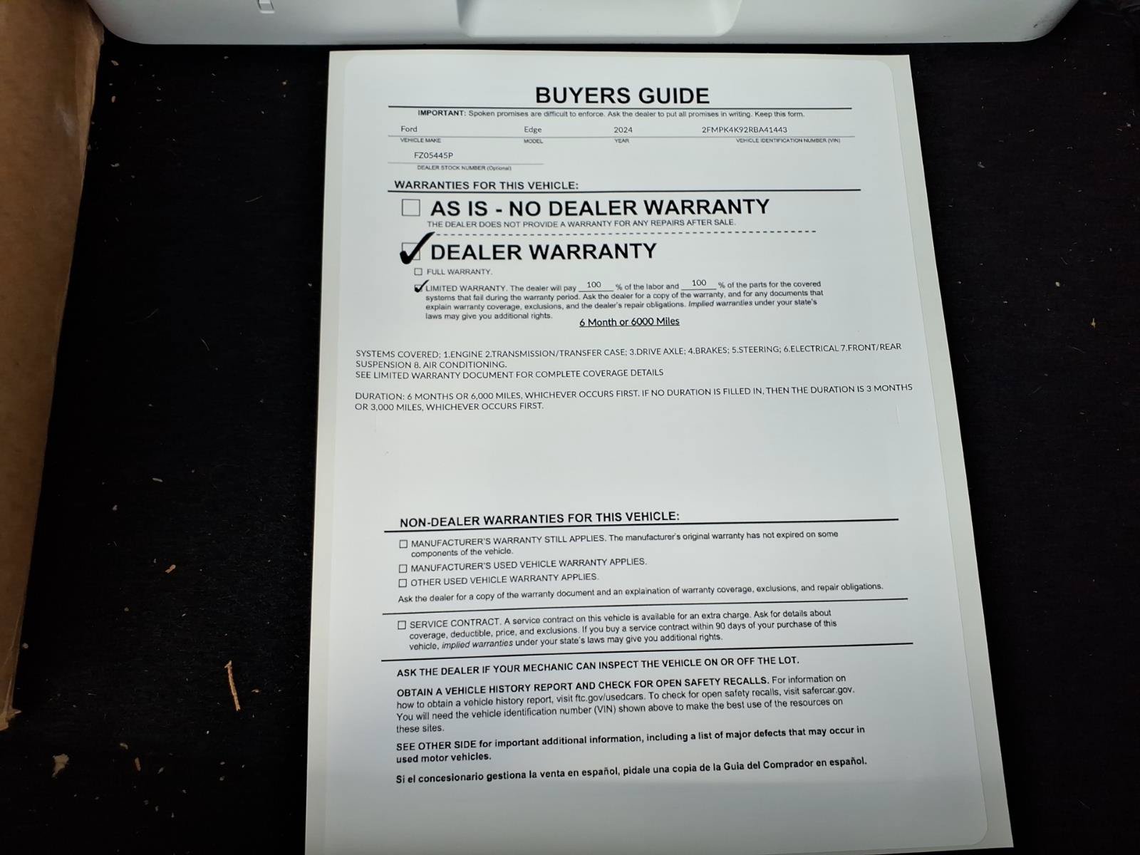 Certified 2024 Ford Edge Titanium w/ Equipment Group 301A AWD/4WD image 36