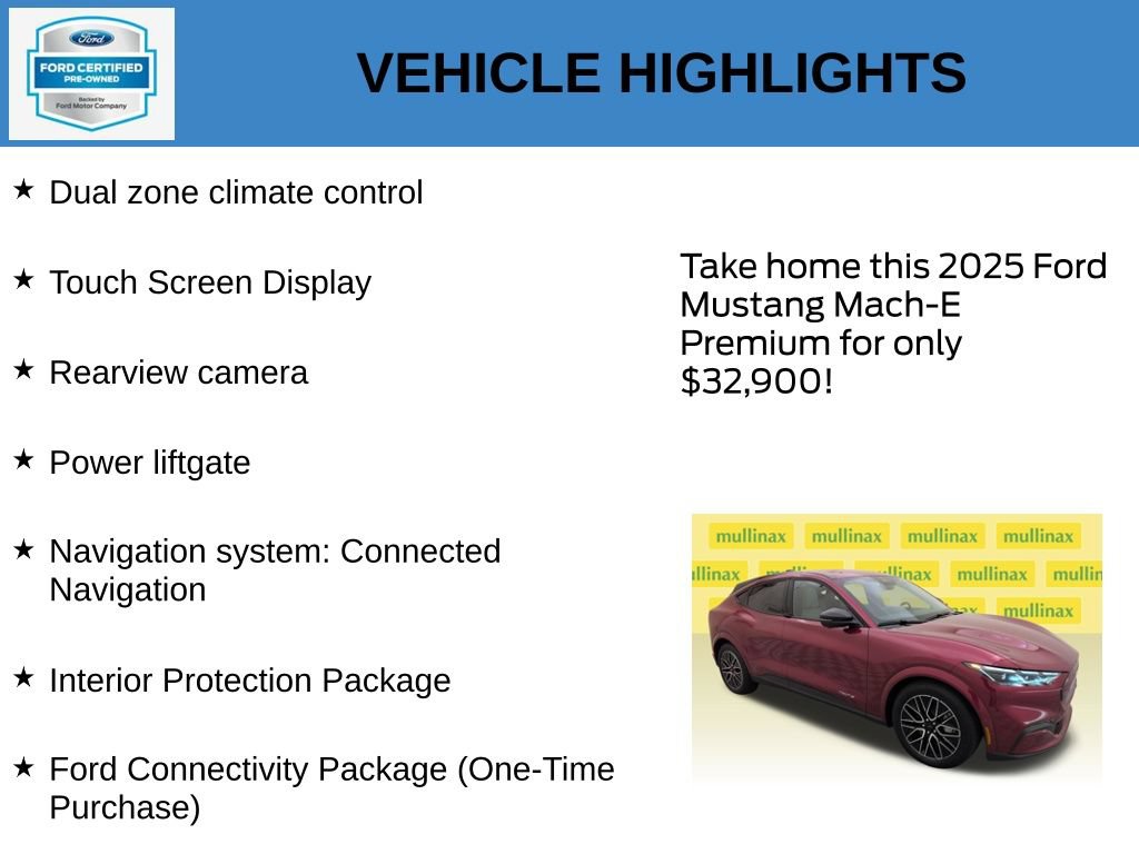 Certified 2025 Ford Mustang Mach-E Premium RWD image 21