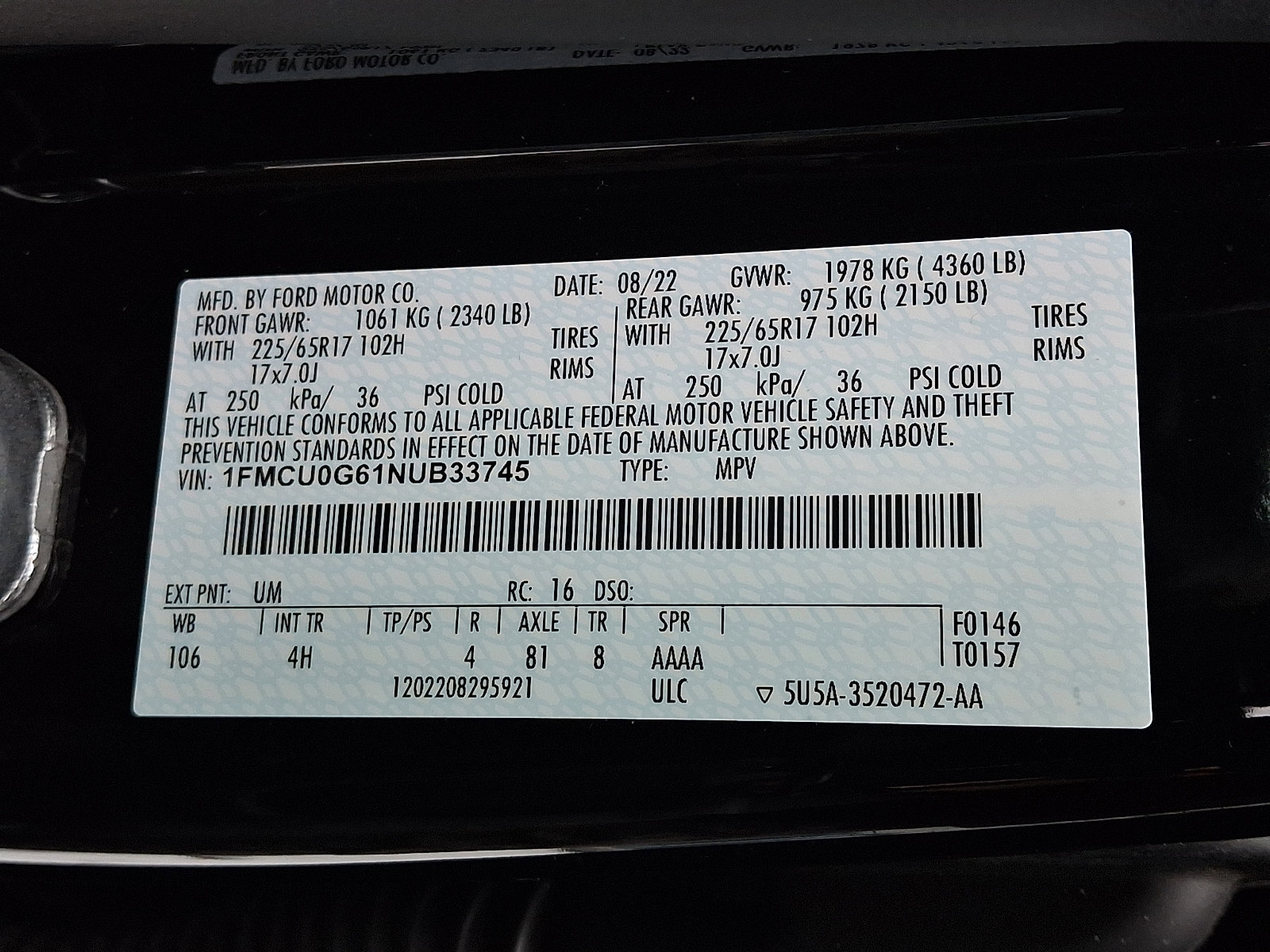 Certified 2022 Ford Escape SE w/ Convenience Package image 27