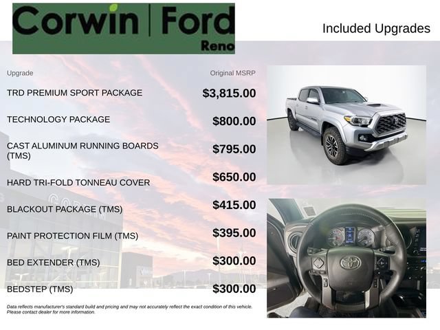 Used 2021 Toyota Tacoma TRD Sport w/ TRD Premium Sport Package AWD/4WD image 3