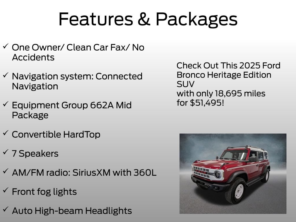 Certified 2025 Ford Bronco Heritage Edition AWD/4WD image 4