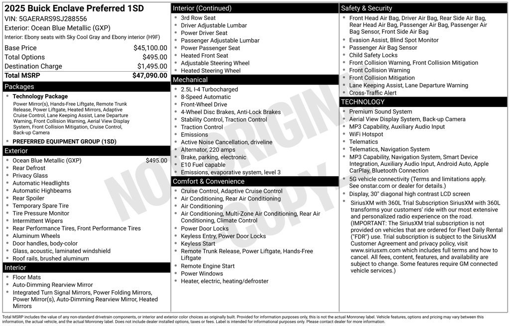Used 2025 Buick Enclave Preferred FWD image 38