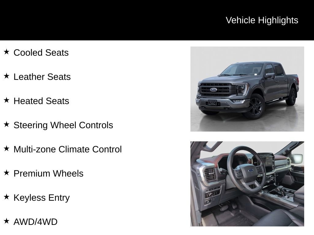 Certified 2023 Ford F150 Lariat w/ Equipment Group 502A High AWD/4WD image 26
