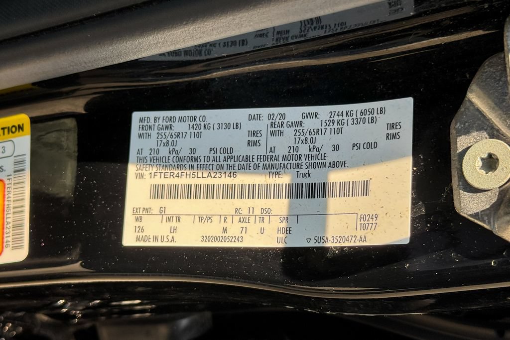 Certified 2020 Ford Ranger XLT w/ Equipment Group 302A Luxury AWD/4WD image 21