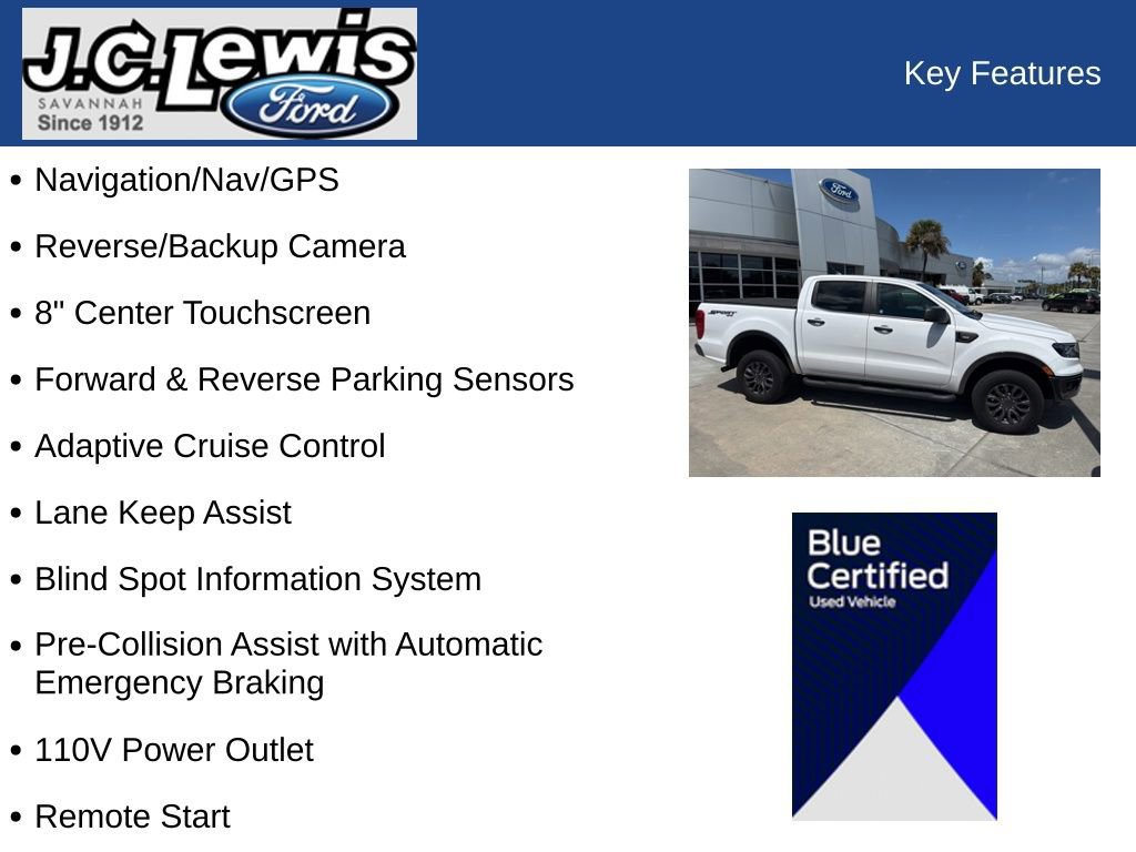 Certified 2020 Ford Ranger XLT w/ Equipment Group 301A Mid image 7