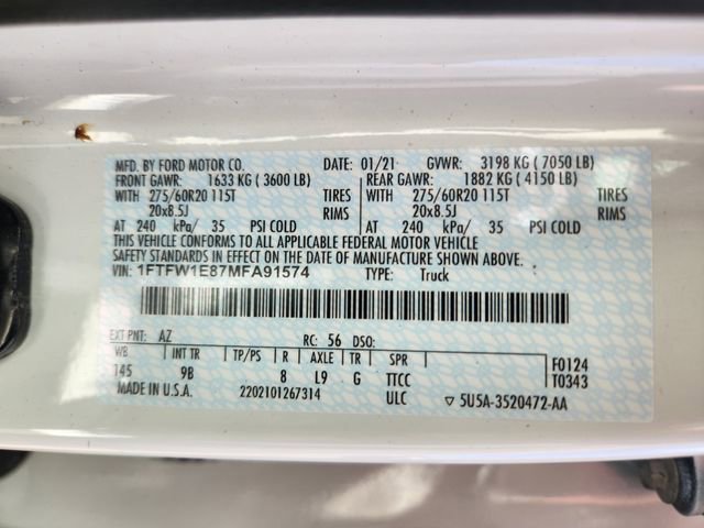 Certified 2021 Ford F150 Platinum w/ Equipment Group 701A High AWD/4WD image 27