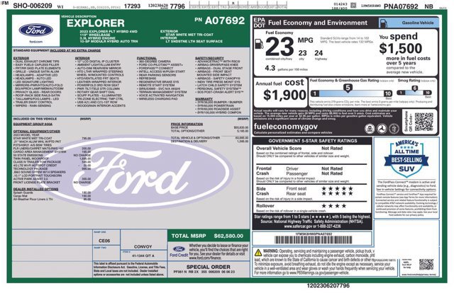 Certified 2023 Ford Explorer Platinum w/ Technology Package AWD/4WD image 3