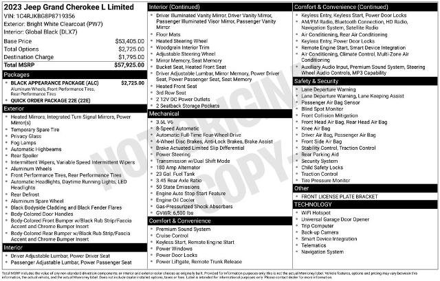 Used 2023 Jeep Grand Cherokee L Limited w/ Black Appearance Package AWD/4WD image 27