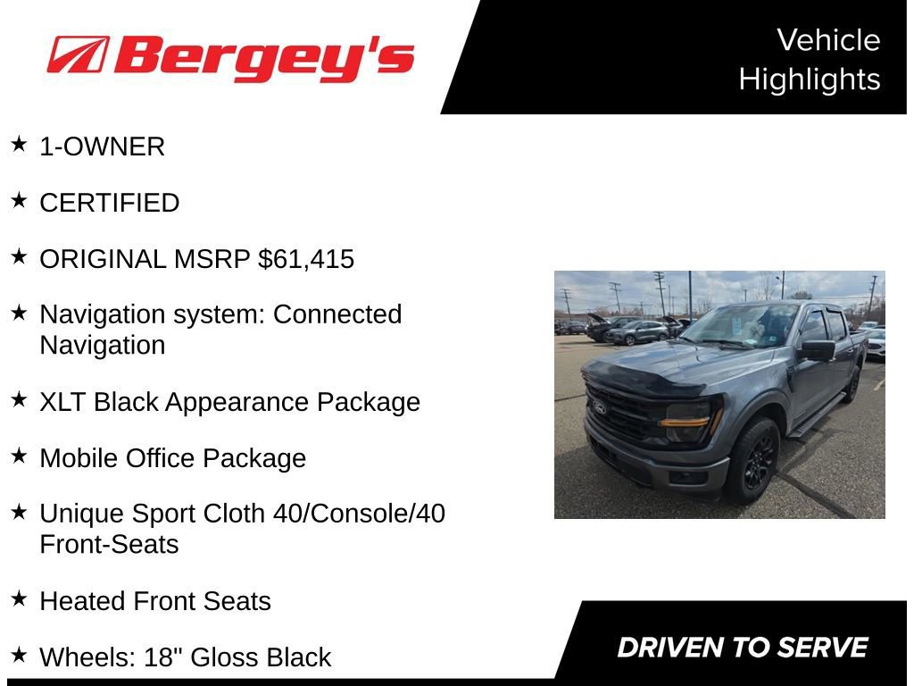 Certified 2024 Ford F150 XLT w/ Equipment Group 302A MID image 12