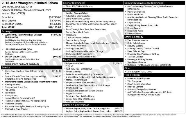 Used 2018 Jeep Wrangler Unlimited Sahara image 8