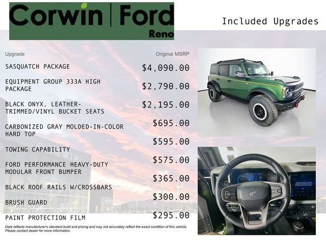 Certified 2022 Ford Bronco Badlands w/ Sasquatch Package image 3