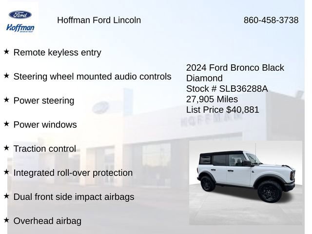 Certified 2024 Ford Bronco Black Diamond AWD/4WD image 13